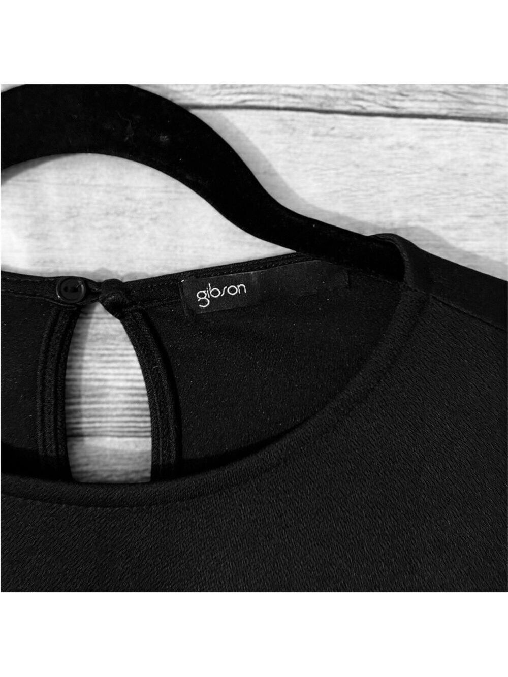 Gibson Women’s Black Blouse Bell Sleeves Round Neck Shirt Top Size: Small - Picture 3 of 9